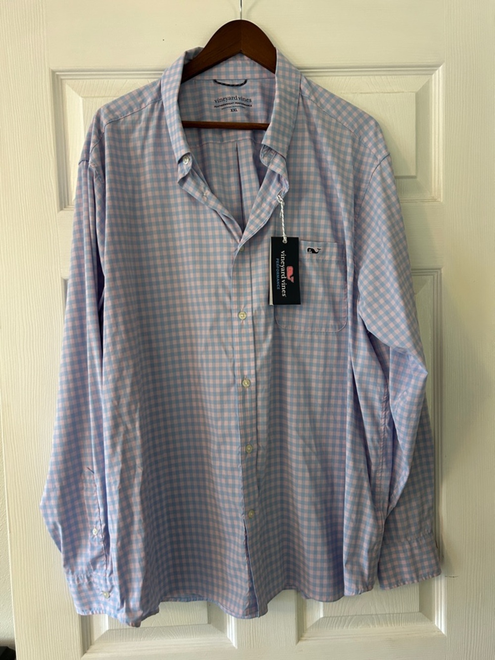 Vineyard Vines Lavender & White Gingham Button-Down Shirt -NWT